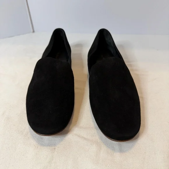 VINCE Black Suede Leather Loafers Vero Cuoio Size 9 - Picture 3 of 9